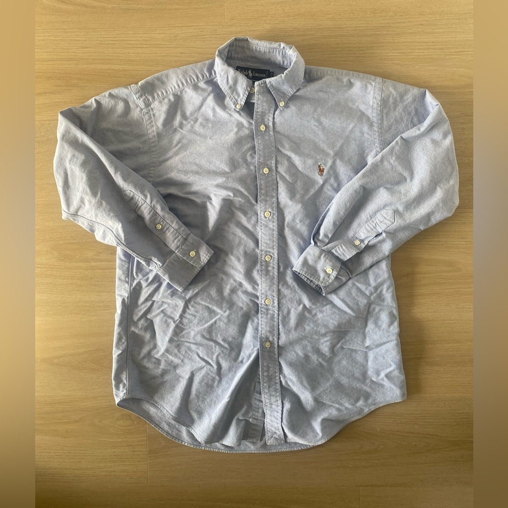Ralph Lauren Light Blue Casual Button-Down Shirt Size M